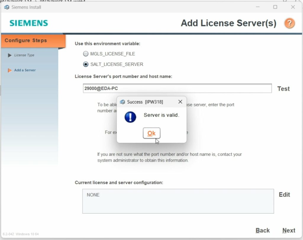 Add License Server(s) window